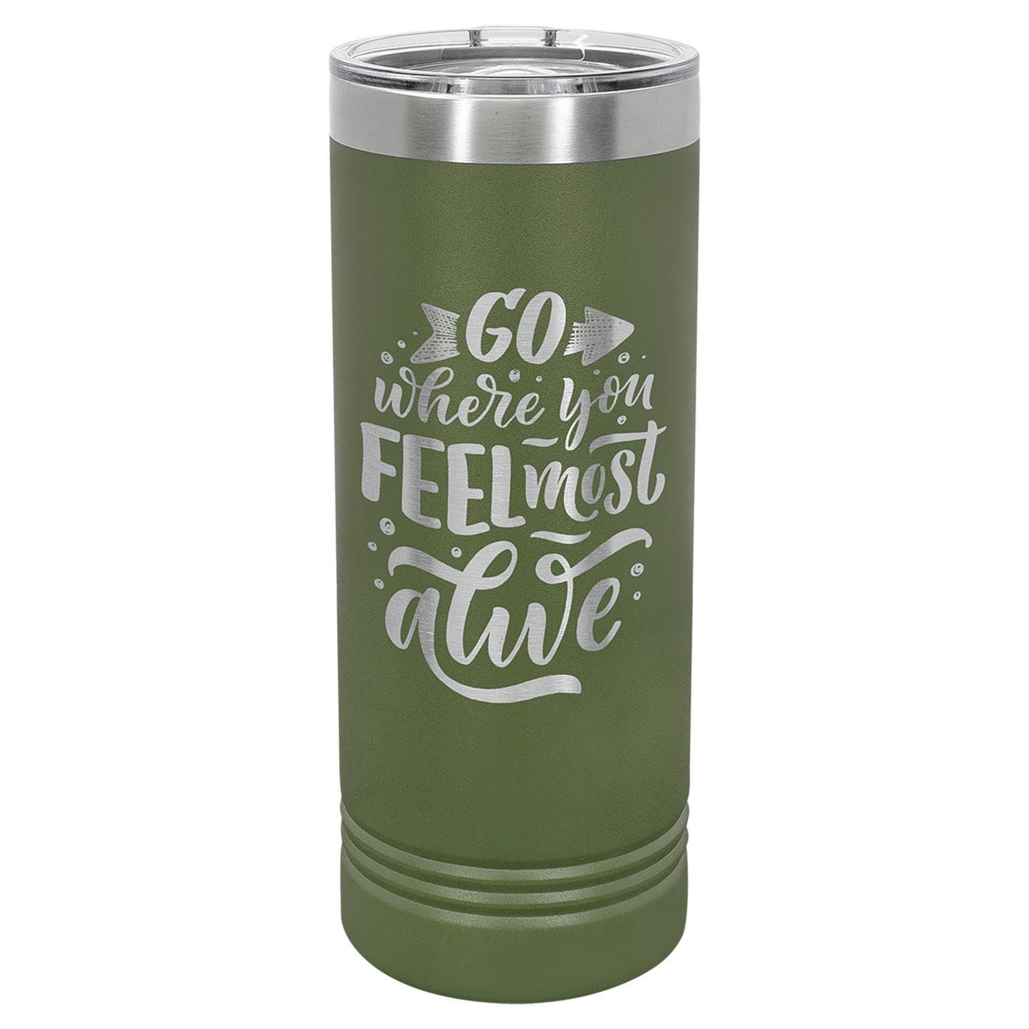 Polar Camel 22 oz. Skinny Tumbler with Slider Lid - Personalized